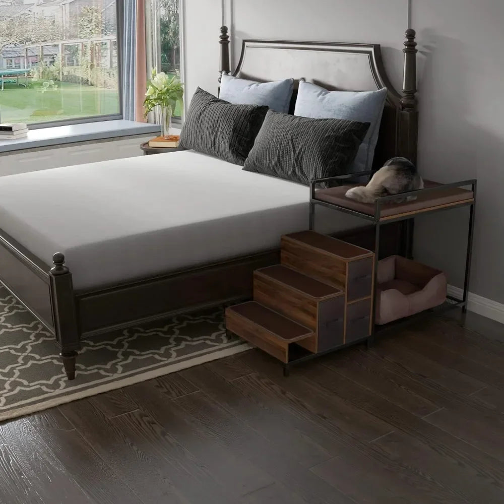 Window Perch Bedside Lounge Elevate Bed Multi-Level Platform