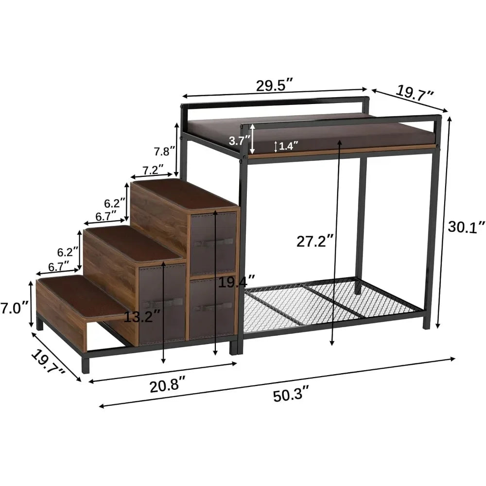 Window Perch Bedside Lounge Elevate Bed Multi-Level Platform