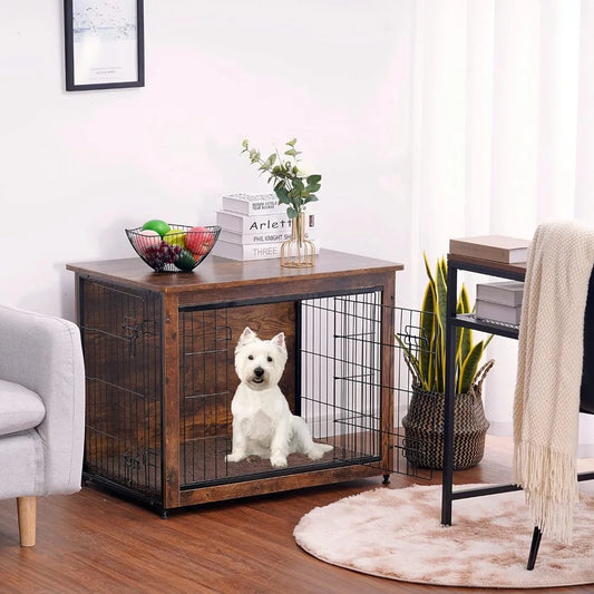 Dog Crate Furniture with Cushion